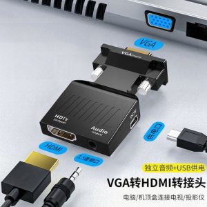 VGA to HDMI with Aux input converter