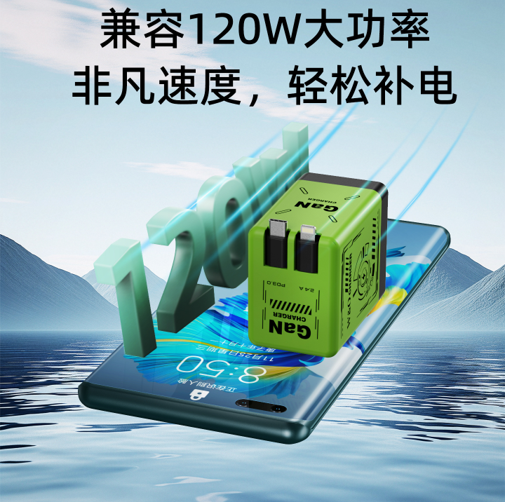 120W GaN Fast Charging USB Adapter (Multi-Port GaN Charger) - Image 5