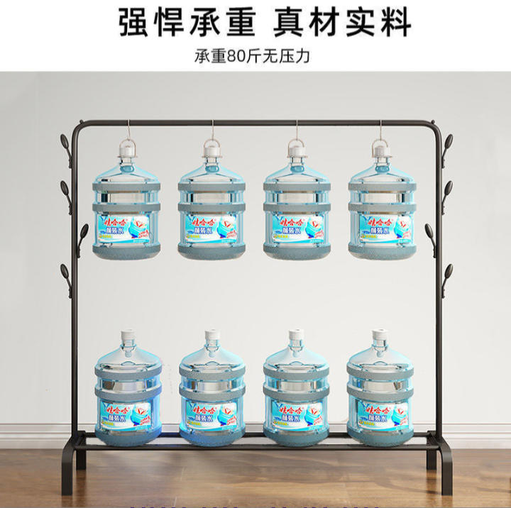 Heavy-Duty Double Rod Garment Rack with Storage Shelves & Wheels - Image 5