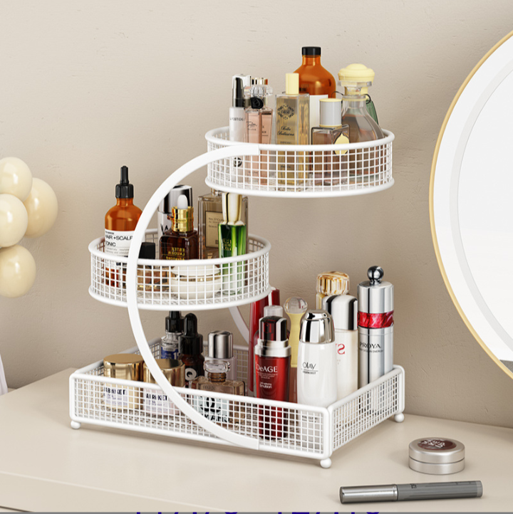 Elegant 3-Tier Cosmetic Organizer Rack - Image 3