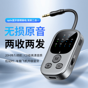 Wireless Bluetooth 5.3 Audio Transmitter & Receiver Adapter (2-in-1 AUX Dongle)
