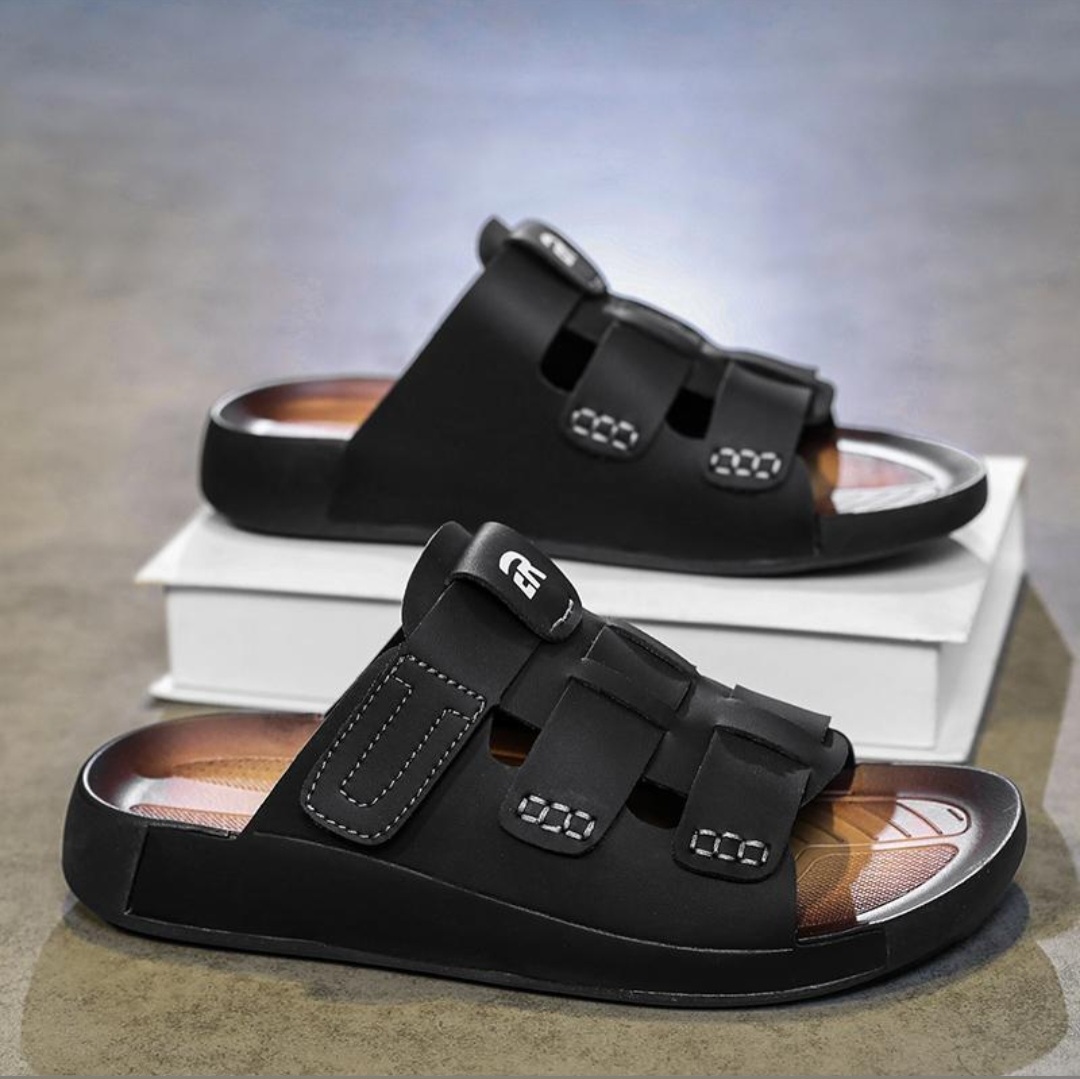 Men’s Adjustable Triple-Strap Comfort Slide Sandals - Image 5