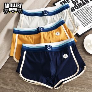 Men's Cotton Boxer Briefs – 3-Pack Soft Breathable Underwear
