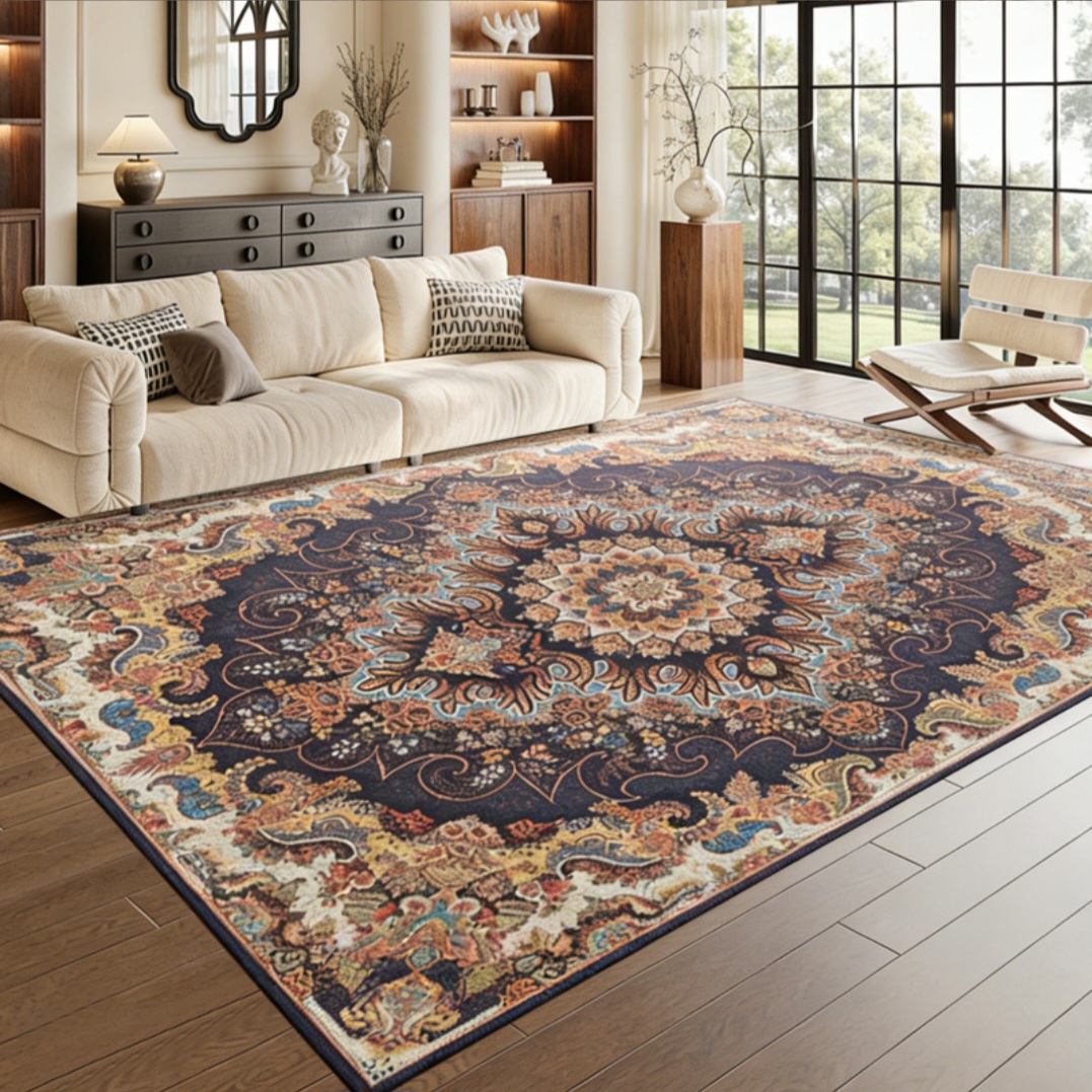 Luxury Vintage Persian Area Rug – Large Decorative Living Room Carpet - Image 3
