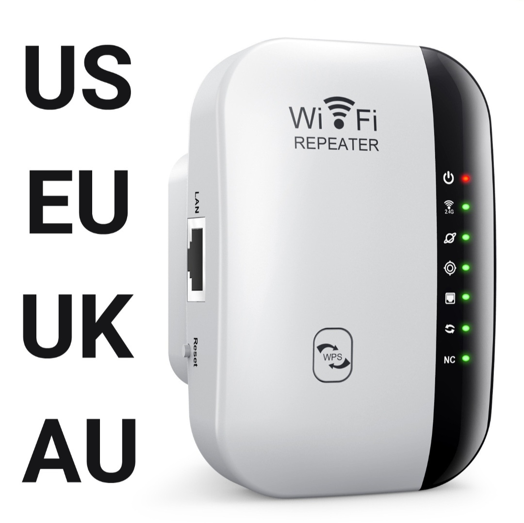 Universal Wireless Wi-Fi Repeater & Range Extender (US/EU/UK/AU Plug)