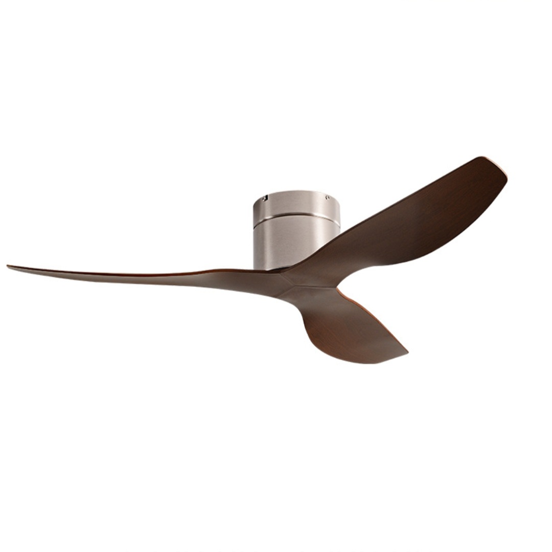 Modern 3-Blade DC Ceiling Fan with Solid Wood Finish - Image 3