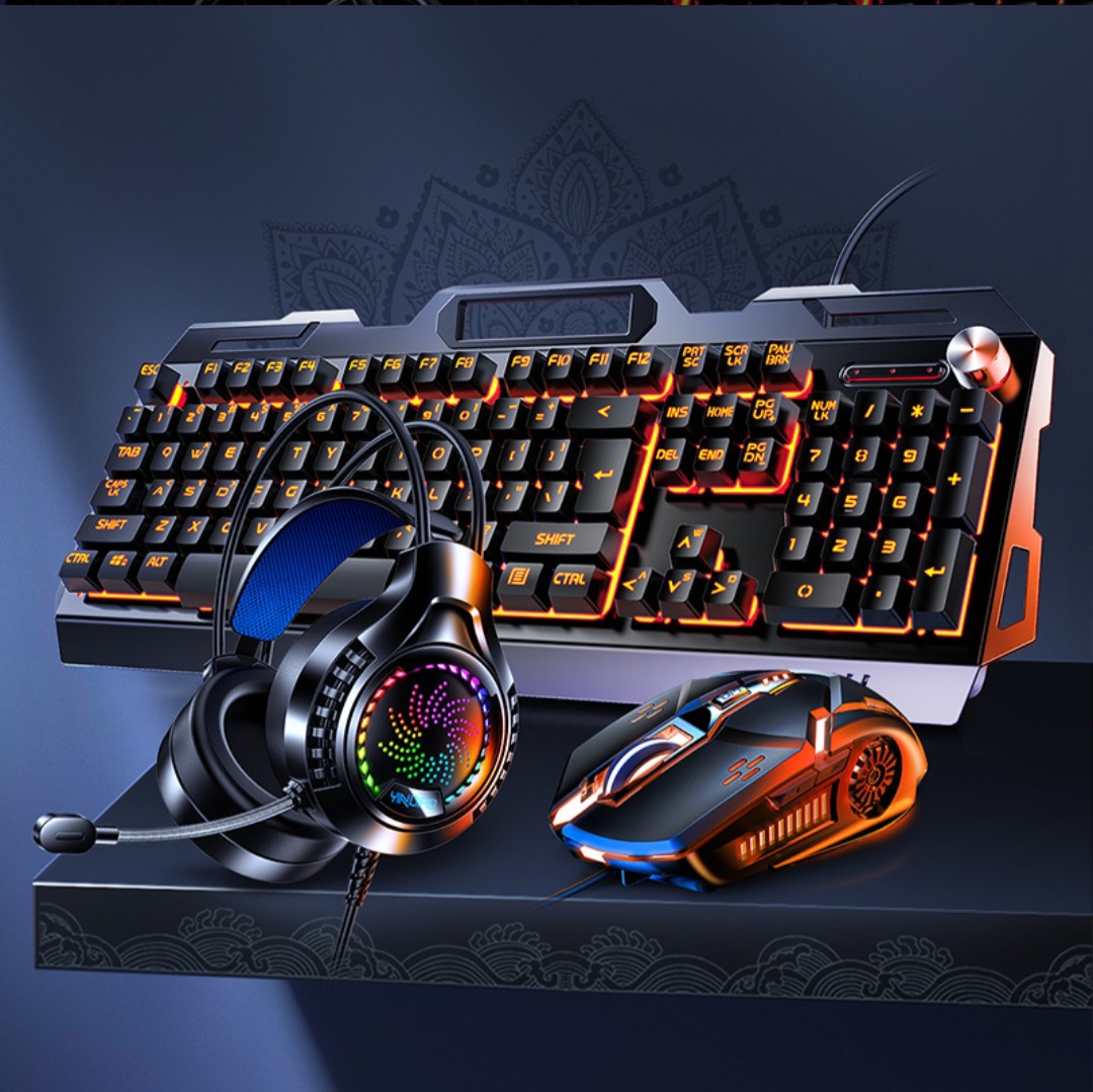 RGB Gaming Keyboard, Mouse & Headset Combo