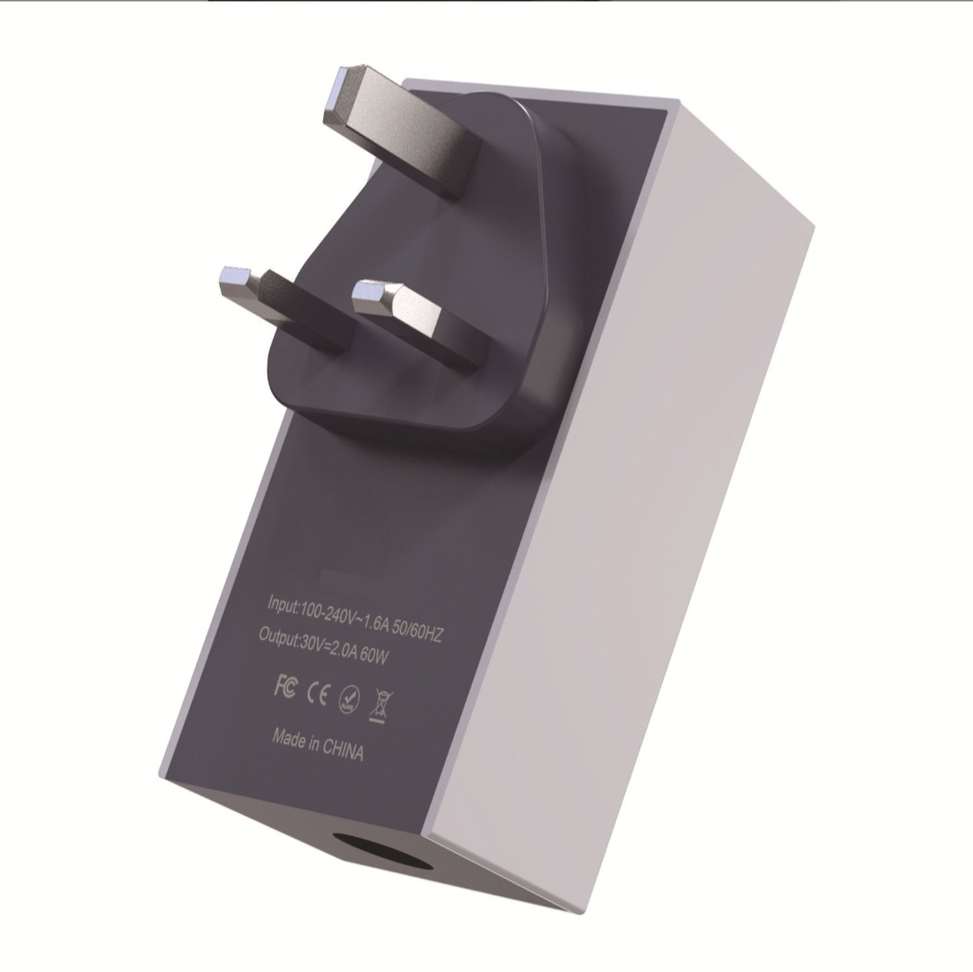 60W USB-C Fast Charger with UK 3-Pin Plug - Image 6