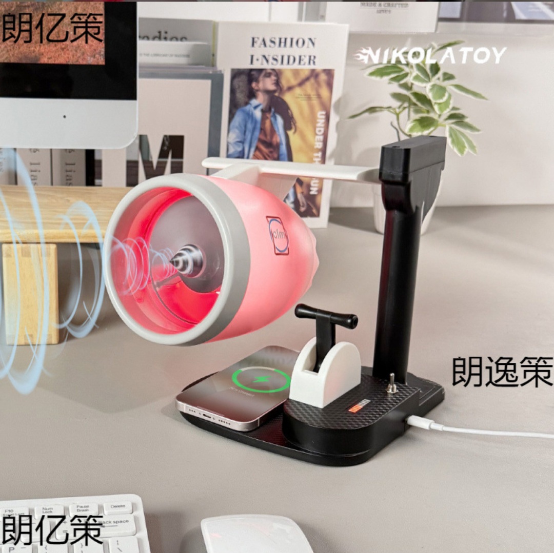 Portable Mini Air Circulator Fan with Wireless Charging Station