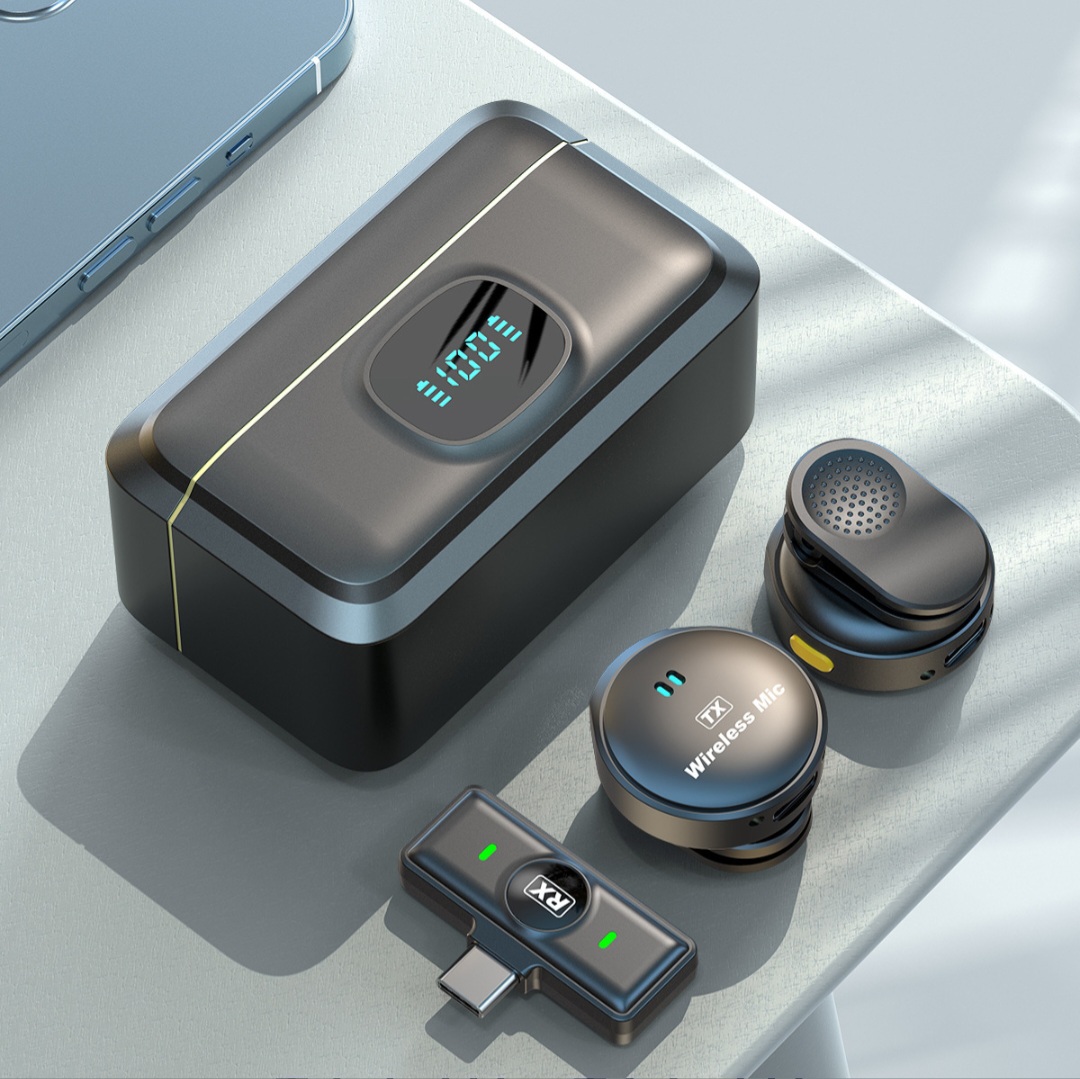 Wireless Lavalier Microphone with Charging Case - Image 4