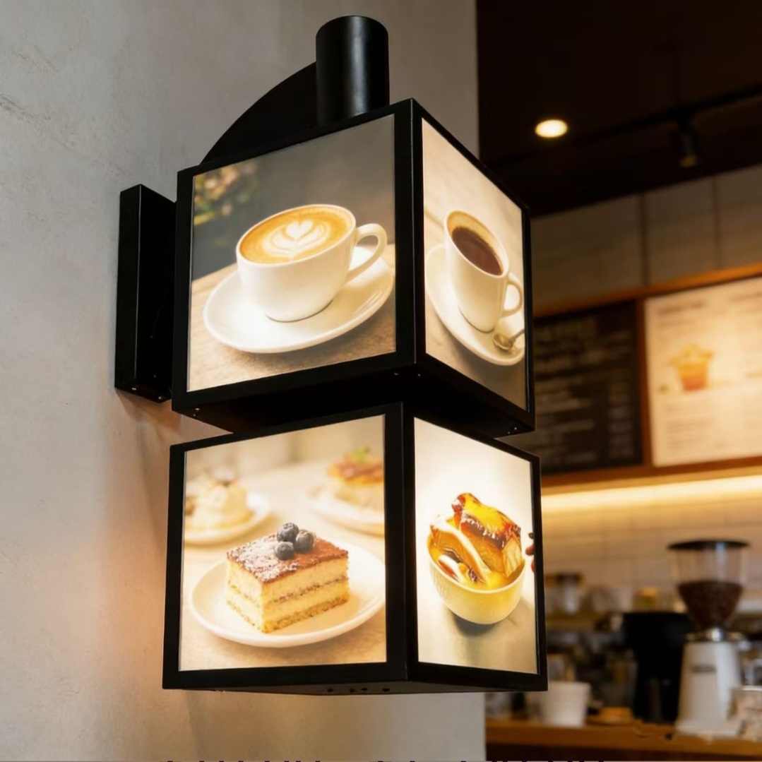 4-Sided LED Café Menu Display Light Box