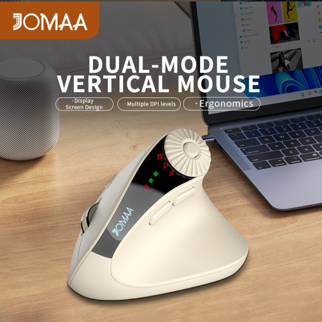 JOMAA Dual-Mode Vertical Ergonomic Wireless Mouse