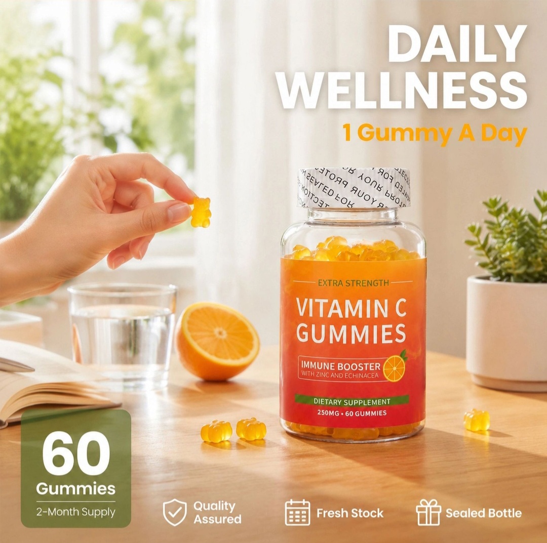 Extra Strength Vitamin C Gummies – Immune Booster, 60 Gummies - Image 5